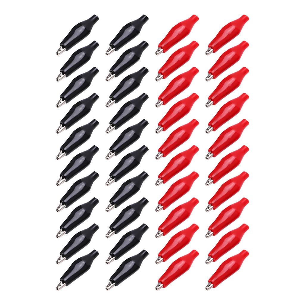 20 Pair Electric Test Clip Single Handle Battery Charger Clamp Electrical Assortment Charging Clip for Power Test