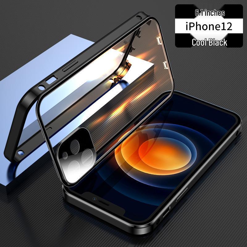 iPhone 16 Pro Max Metal Frame Protective Case with Double-Sided Glass