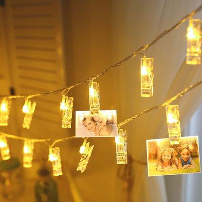 Led Decoração Guirlanda Feriado Novedad Lâmpada Cartão Clipe