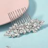 Strass Haarkamm weißer Kristall Tiara Braut Hochzeit Bankett Haarschmuck hochwertiger Legierungs-Strasskamm