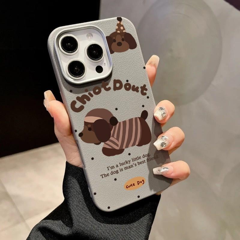 Korea Cute Puppy Print Phone Case for Samsung Galaxy S25 S24 S23 S22 S21 FE Plus Ultra 5G  A06 A36 A56 A35 A15 A55 5G Soft Cover