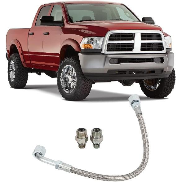 Turbo-Ölzufuhrleitung Schlauch, Turbo-Ölzufuhrleitung Schlauch 3927911 Metalllegierung Turbinen-Zuleitung mit Anschlussstück Ersatz für 5,9L 24V 1998 2002