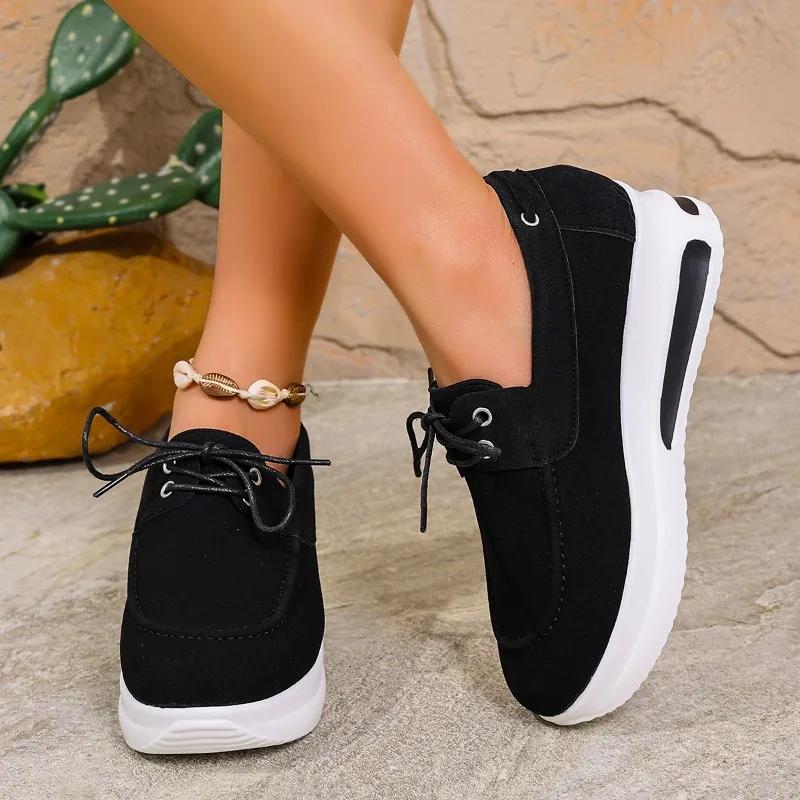 Fashion Plus Size 2025 Female Shoes Lace Up Women's Vulcanize Shoes Outdoor Platform Sneakers Versatile Ladies Casual Shoes ZapatosMujer