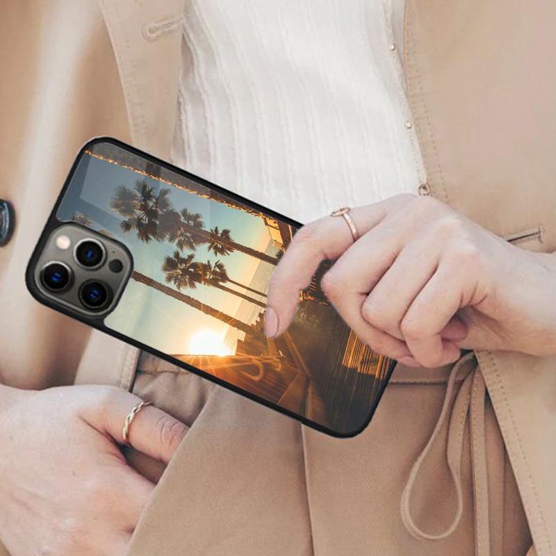 Summer Beach Sunset Palm Tree Magnetic Phone Case For APPLE iPhone 17 Air 16 14 13 12 Pro Max 15 Plus Wireless MagSafe Cover
