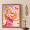 Diamond Art Painting Kit 5D Aurora Princess Diamond Dot Art Kit Home Wall Decor Sparkling Magic Wand Painting