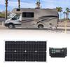 250W Monocrystalline Solar Panel Kit with 10A Charge Controller Dual USB Ports for RV Car Boat Batte