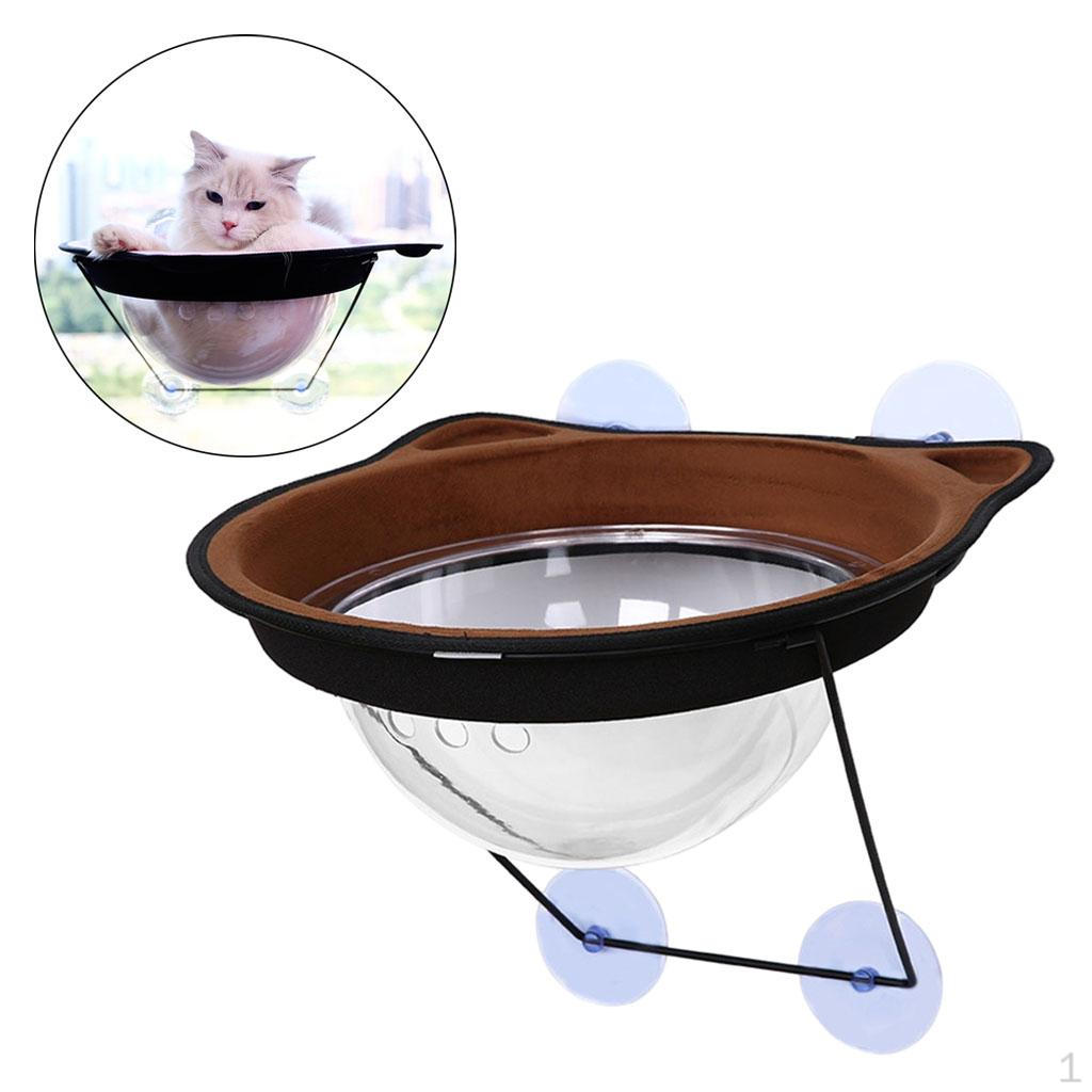 

Perch Window Suction Cup Mounted Heavy Duty Kitty Bed Sun Bathing Hanging Shelf Cat Brown