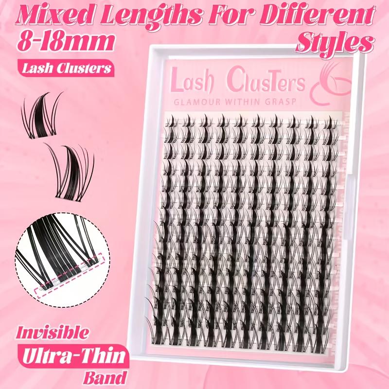 140pcs Fairy Eyelash 8-18mm Manga Eyelash C Curl Upright - Large Span DIY Eyelash Natural Expansion Wet Look Sharp Anime Eyelash