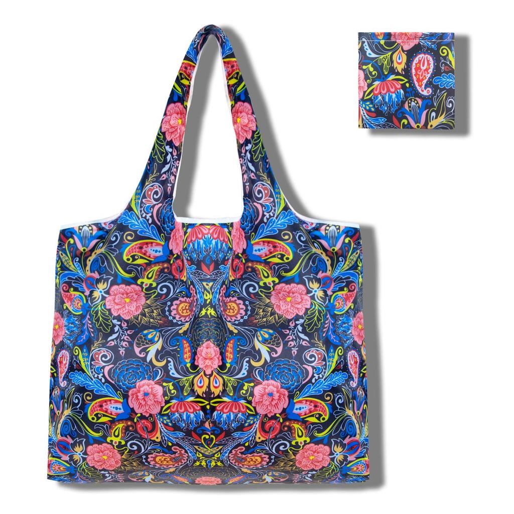 Large Capacity Foldable Eco-friendly Polyester Shopping Bag with Customizable Print and Fast Shipping