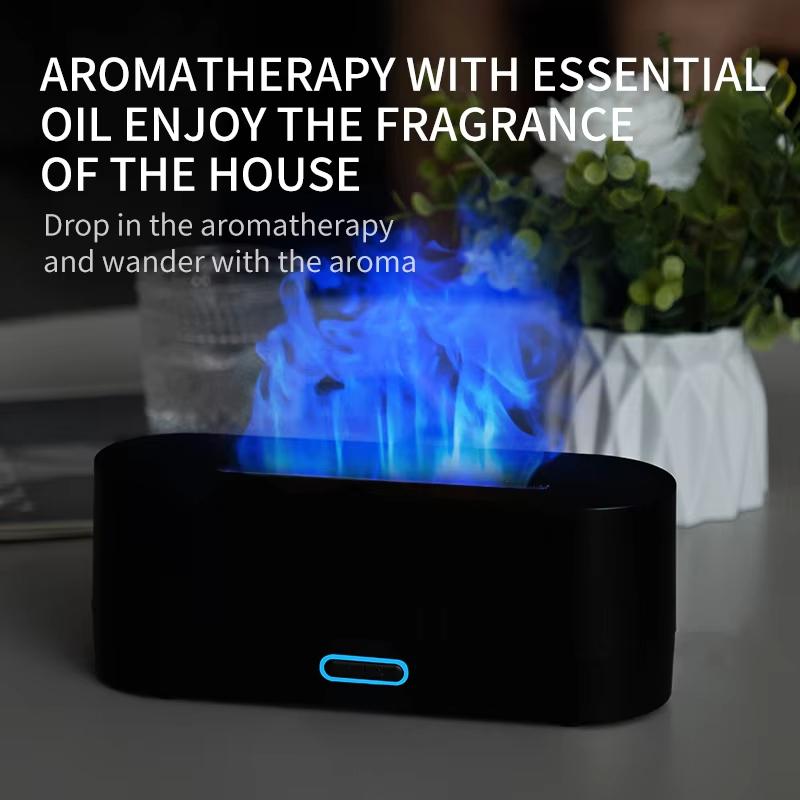 New Flame Air Humidifier Aroma Diffuser 160mL Home Ultrasonic Cool Mist Maker Fogger Essential Oil Simulation Flame Lamp Difusor