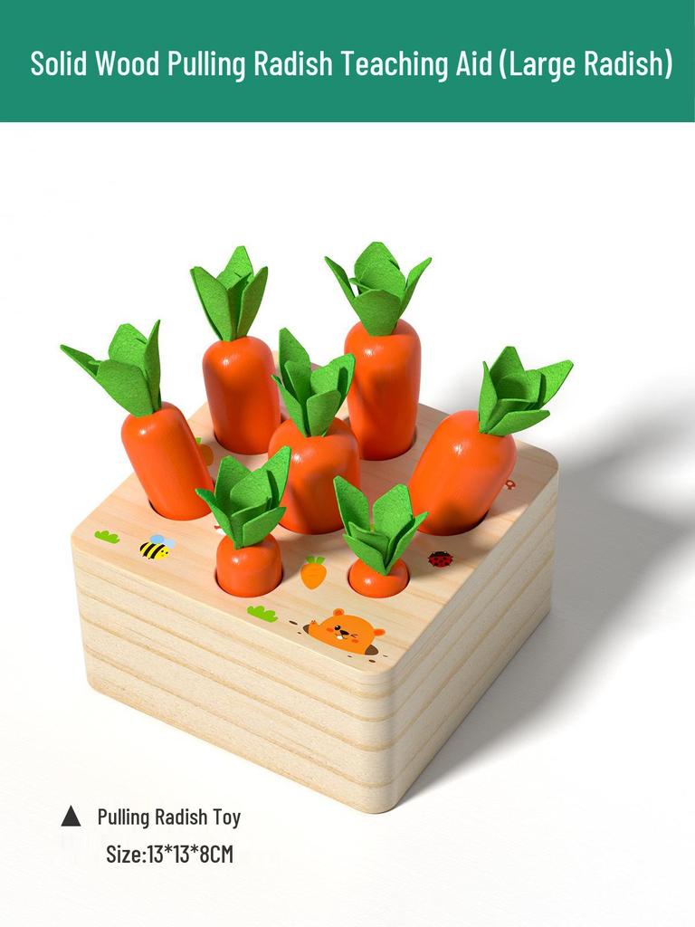 Goryeobaby Montessori Pulling Radish Toy - Early Education & Intellectual Development Tool for Children