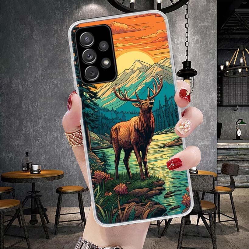Hirschjagd Camo Handyhülle Für Samsung Galaxy A12 A22 A32 A52 A72 A02S A51 A50S A71 A70 A31 A20S Note 20 Ultra S10 A10S Galaxy