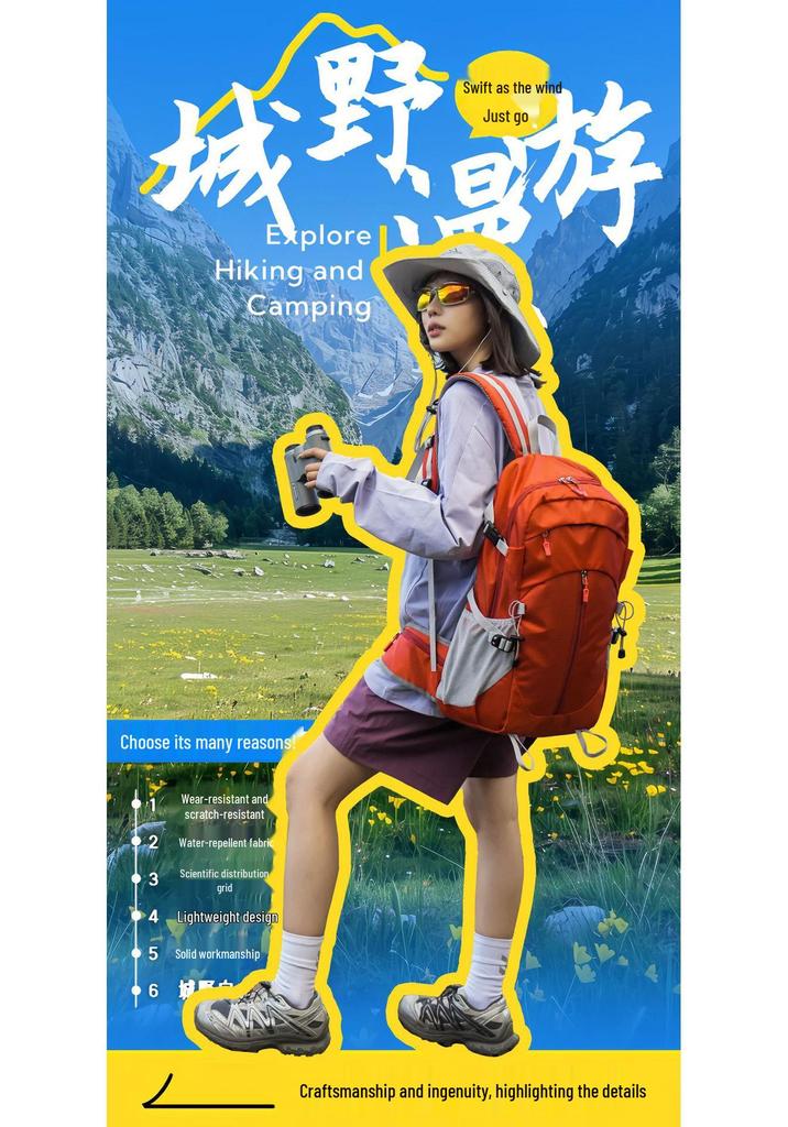 Waterproof Outdoor Cycling Backpack, Lightweight & Breathable for Men and Women - Ideal for Travel, Sports, and Mountaineering.