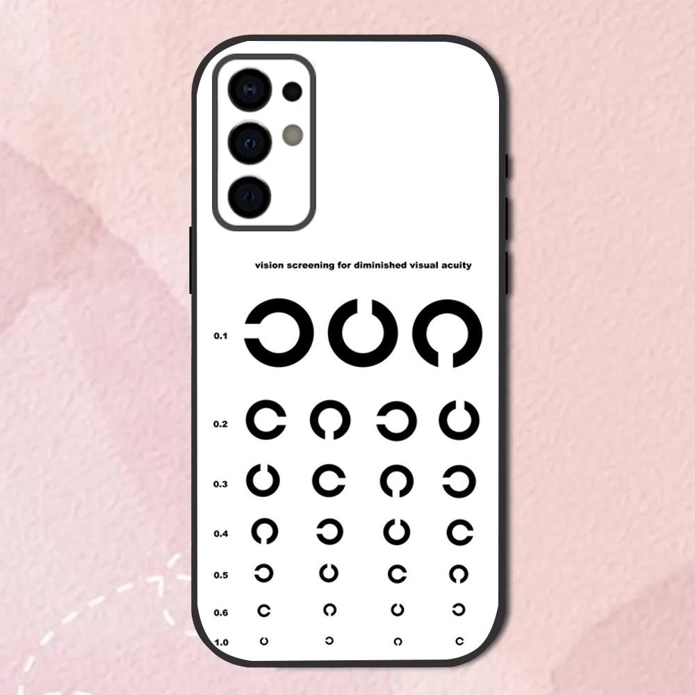 

Medical Eye Vision Chart Phone Case For Samsung S24,S21,S22,S23,S30,Ultra,S20,Plus,Fe,Lite,Note,10,9,5G Black Soft Shell Samsung S21 s305G