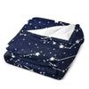 Vintage 1950s Inspired Outer Space Constellation Star Map Throw Blanket Hairy Blankets Soft Big Blanket Weighted Blanket