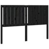 VidaXL Headboard Black 145.5x4x100 Cm Solid Pine Wood 818874
