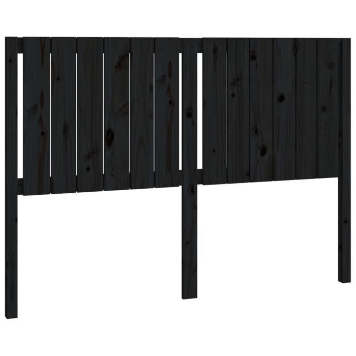 VidaXL Headboard Black 145.5x4x100 Cm Solid Pine Wood 818874