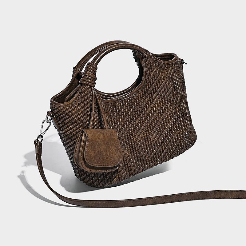Niche Design High-End Feel Basket Handbag for Women 2025 New Fashion Mother-Daughter Bucket Bag Single Shoulder Crossbody Bag