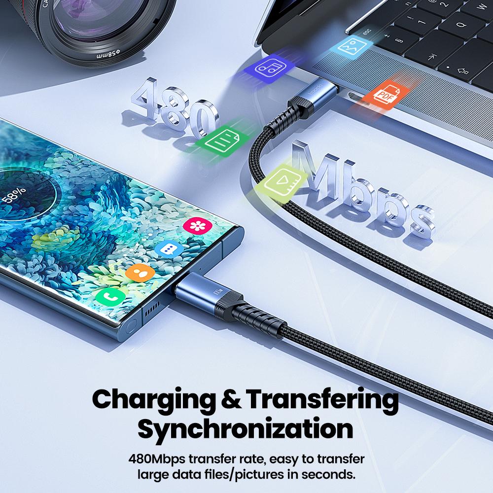 Toocki Type C to Type C Cable 100W PD Fast Charging Charger USB C to USB C Cable For POCO F3 Realme Macbook Samsung iPad