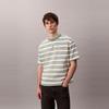 Calvin Klein American Casual Commuter Striped Cotton Loose Short Sleeve T-Shirt Men Tops 4RC235G