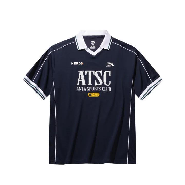 

Anta American Retro Minimalist Letter Print Sports Polo Shirt Men tops 152628119-2 M