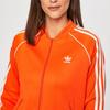 Adidas Gestreifter Druck Stehkragen Jacke Damen Jacke Orange ED7589