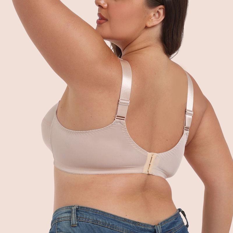 Wire Free Thin Bra Large Size Lingerie Lace Wide Straps Minimizer Women B C D E F G