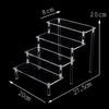 Ladder Acrylic Display Stand for Funko Figures,Cosmetics,Cupcake Perfume,Doll;Display Riser Rack Shelf for Decoration Organizer