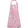 Kids Cat Apron Age 5-12, Waterproof Adjustable Children Apron with Pockets for Chef Baking
