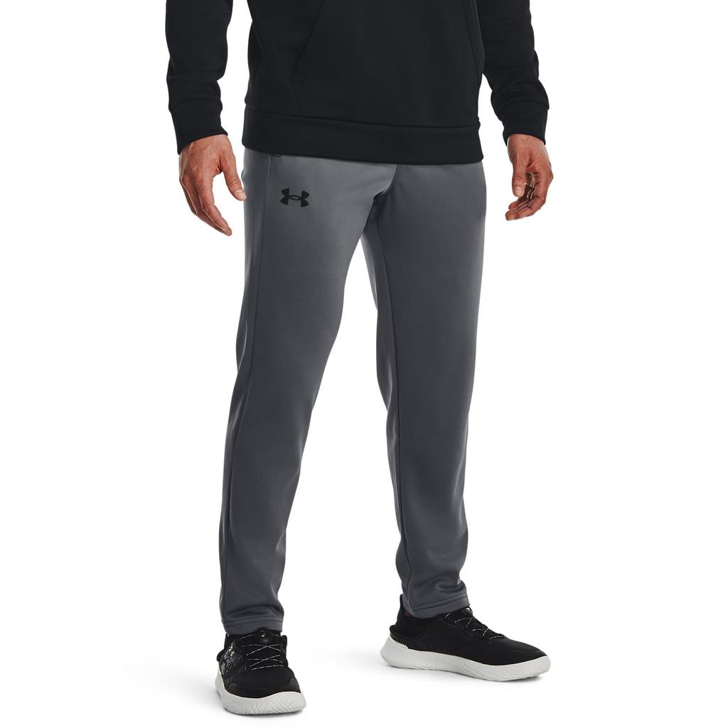 UA Armor Fleece Pants Pitch Gray Black LG