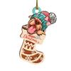 Cartoon Dog Socks Christmas Pendants Decorative Dog Car Pendant  Car