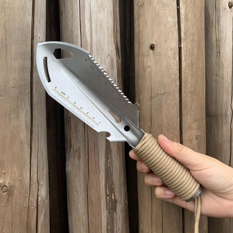 Multifunctional Outdoor Shovel: Camping, Survival, Dig, Cut, Off-road, Fish, Beach, Garden, Bonsai & Military Tool.