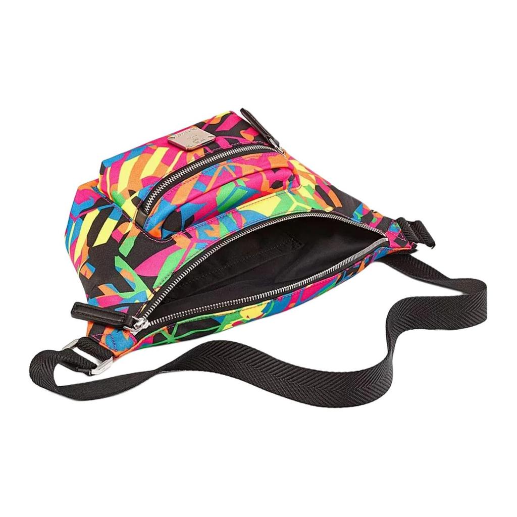 New MCM Cubic Series Nylon Sling Bag, Fanny Pack Mini Men's Multicolor MMZCAFI02MT001