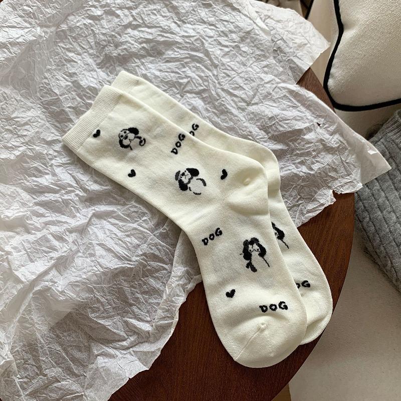 Ladies Autumn New Lovely Cartoon Tube Cotton Socks