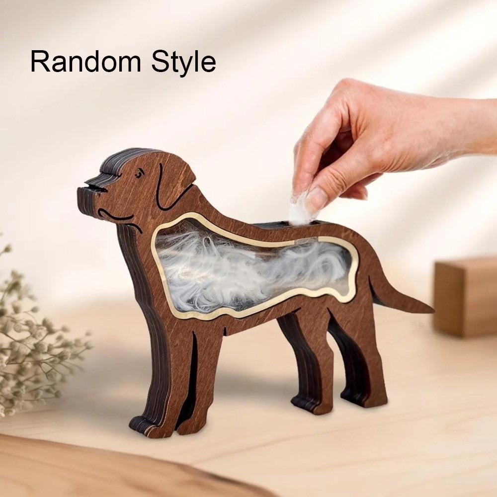 Solid Wood Animal Hair Storage Box Dustproof Hair Sealed Container Pet Ashes Box Pet Loss Memorial