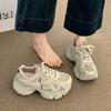 Thick-soled Women's New Summer Thin Mesh Breathable Versatile White Shoes Heightening Casual Sports Shoes