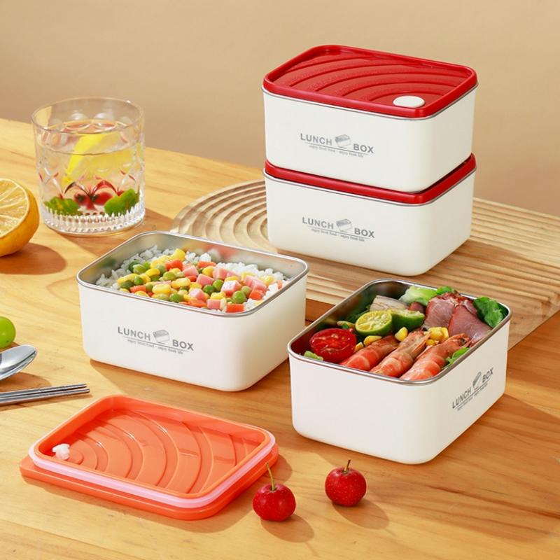 Cutie Bento Izolată 600ml Cutie de Prânz Removabilă cu Tacâmuri Pentru Studenți Bol de Supă din Oțel Inoxidabil cu Capac Depozitare Alimente