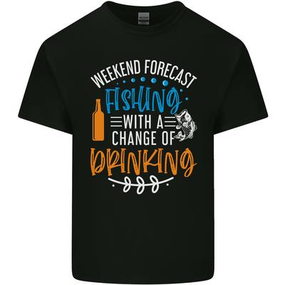 Predicción de Pesca Divertida Cerveza Pescador 2 Camiseta Ligera de Algodón para Hombre