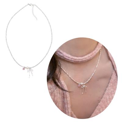 Fashion Necklace with Bowknot Pendant Stylish and Attractive Bow Neck Chain Necklaces Suitable for Various Occasion