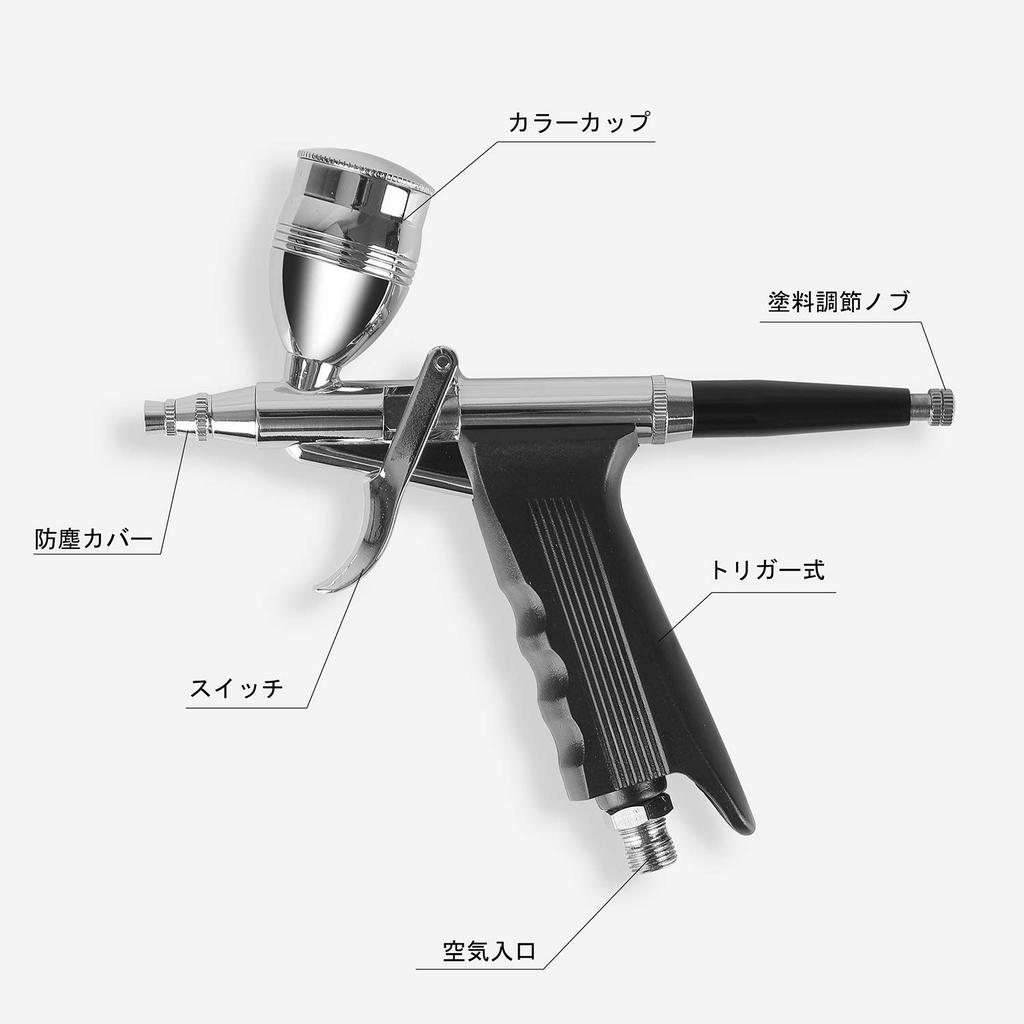 Mdai Airbrush Double Action Gravity Type Trigger Type Airbrush Kit 3 Types Nozzle 3 Types Cup 2cc 5cc 13cc Handpiece Hobby Plastic Model Painting
