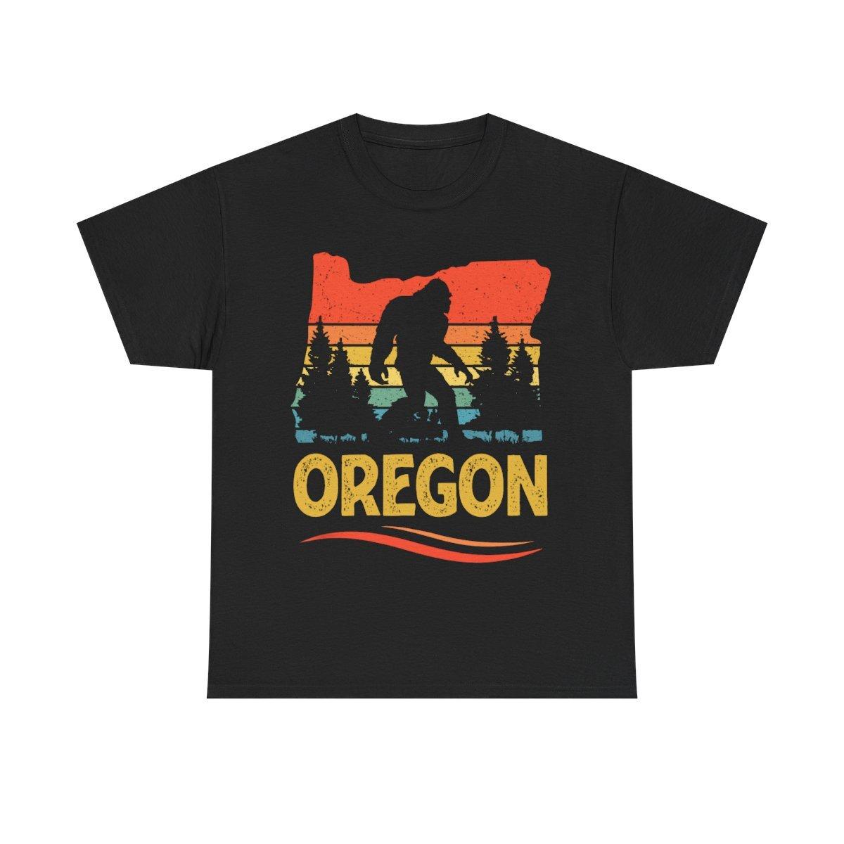 Oregon Bigfoot, Oregon with a Bigfoot or a Sasquatch Funny Tee Shirt Made in USA XL