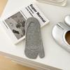 1 Pair Cotton Blend Two Toe Socks Breathable Low Cut Split Toe Liners Seamless Toe Soft Stretch Low Cut Boat Socks Flat Shoes