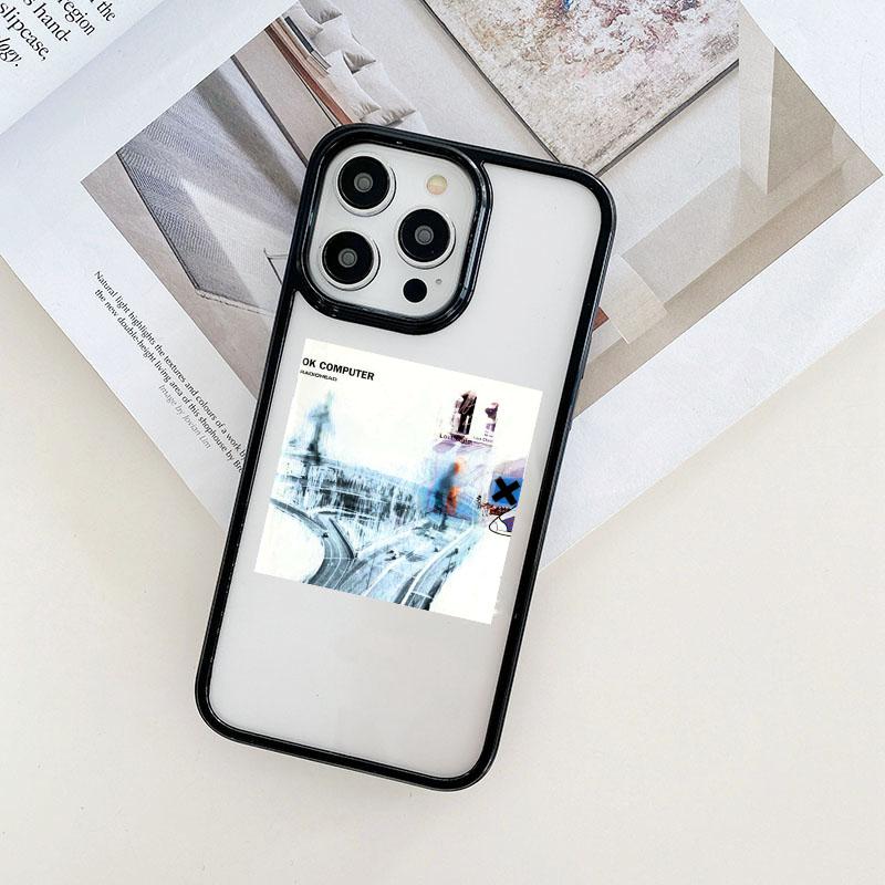 Transparente Handyhülle mit Radiohead-Motiv für iPhone 14, 12, 11, 13 Pro Max, X, XR, XS, SE (2020), 7, 8 Plus