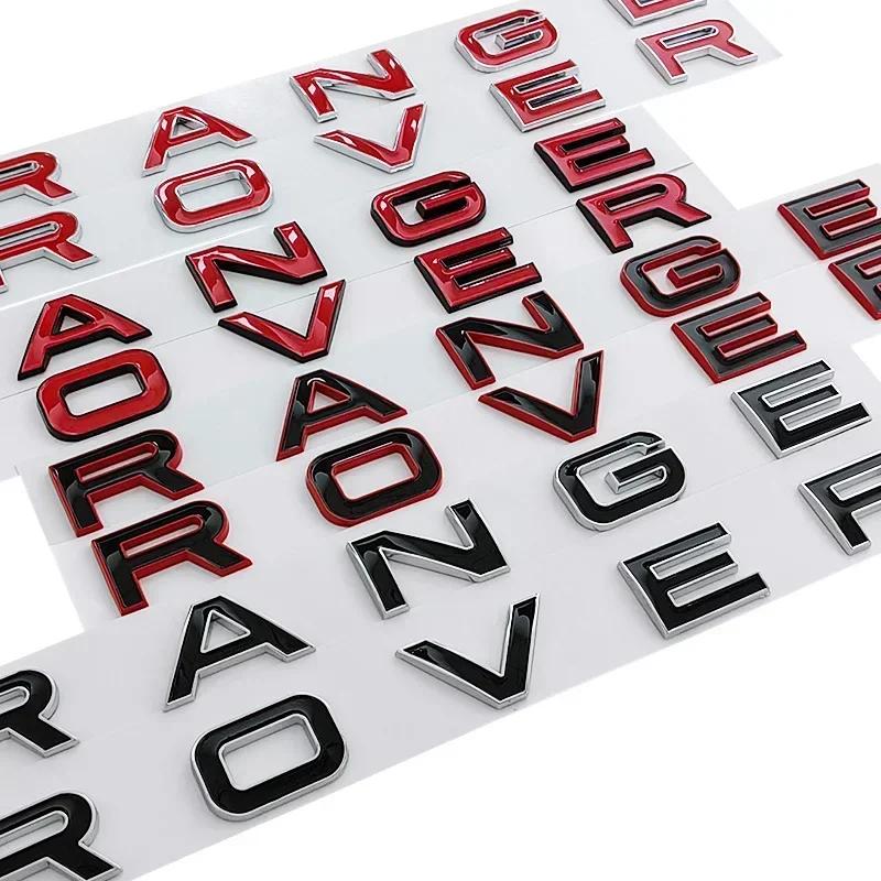 New 3d ABS Logo Range Rover Letters Car Front Hood Badge Trunk Sticker For Range Rover L322 L320 Dicsovery Sport Velar Evoque