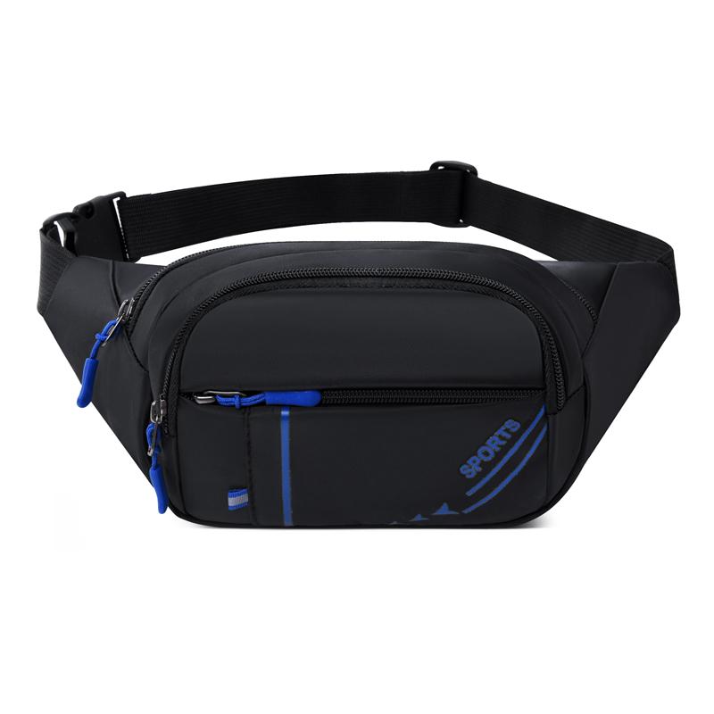 Anti-Theft Men's Waist Bag - Slim Fit Fanny Pack, Waterproof Sports Phone Pouch, Multi-Layer Secure Bum Bag for Running & Travel