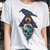 26Raven and All-Seeing Eye T-Shirt – Mystical and Gothic Design for Esoteric an Unisex T-Shirt