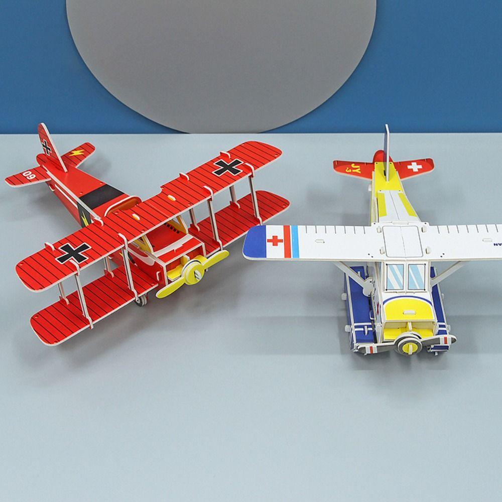 3D Airplane Puzzle Handmade Education Puzzles Game Children Jigsaw Puzzles  Boys
