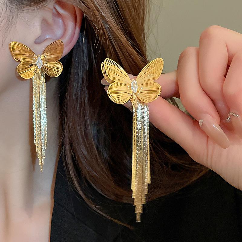 

Серьги-кисточки «Серебряная игла» - Модные длинные висячие серьги в изысканном стиле