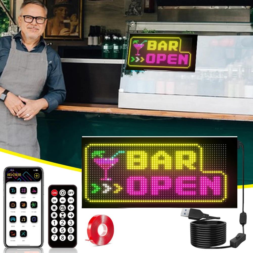 Car LED RGB APP LED Flexible Matrix Pixel Panel Night Light DIY Programmable LED Storefront Advertise Sign Display for Shop Bar