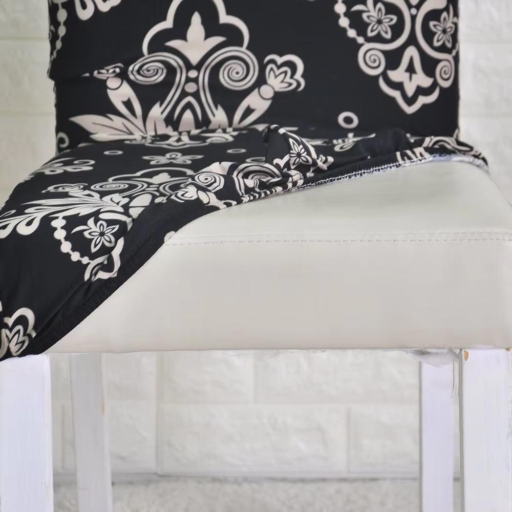 4 Stück bedruckte Stuhlhusse, abnehmbar, waschbar, für Hochzeitsfeier, Esszimmer, Heimdekoration